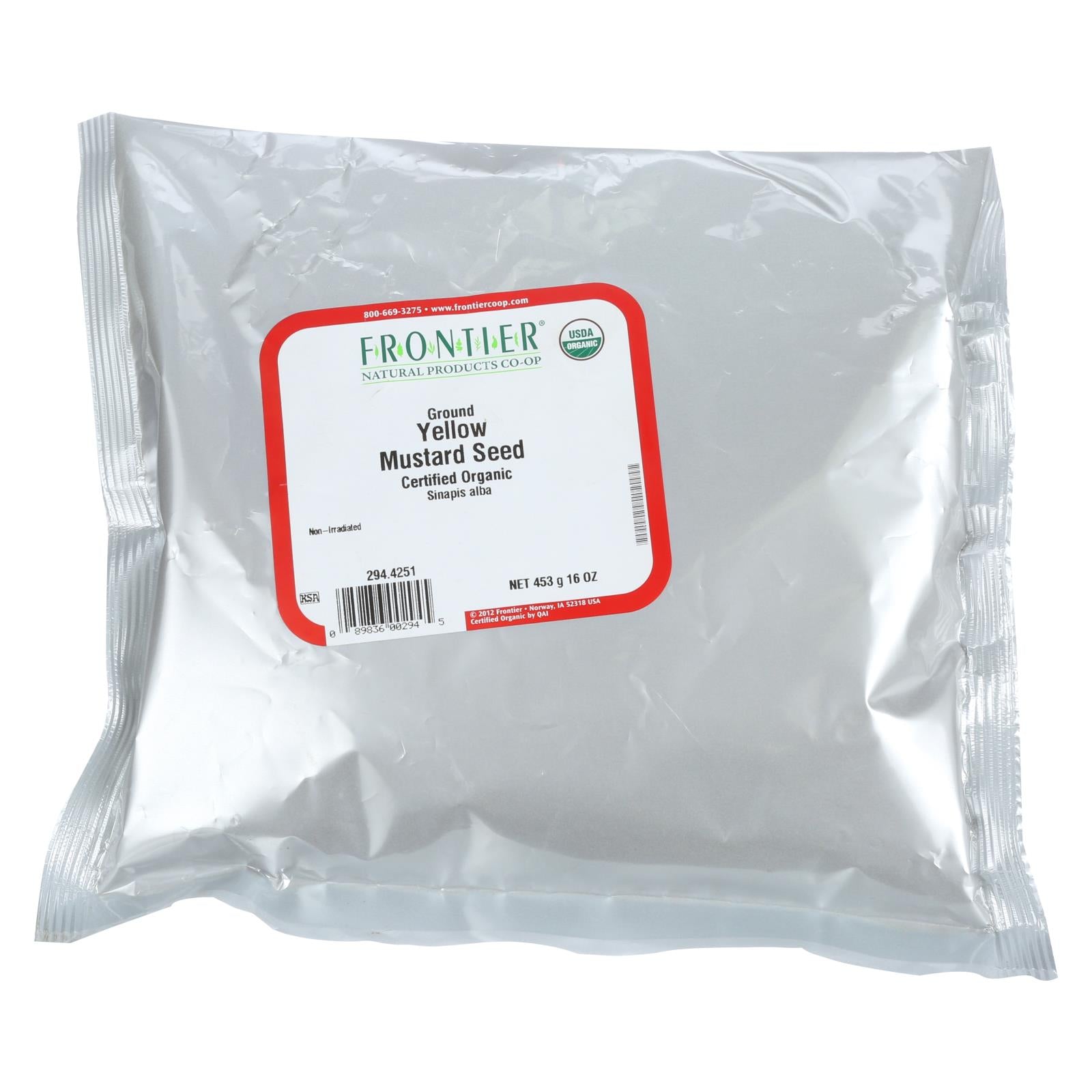 Frontier Herb Mustard Seed Organic Powder Yellow Ground - Single Bulk Item - 1lb - GreatEagleInc