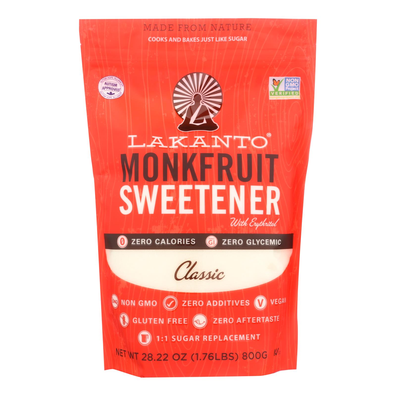 Lakanto's Classic Monkfruit Sweetener  - Case Of 8 - 28.22 Oz - GreatEagleInc