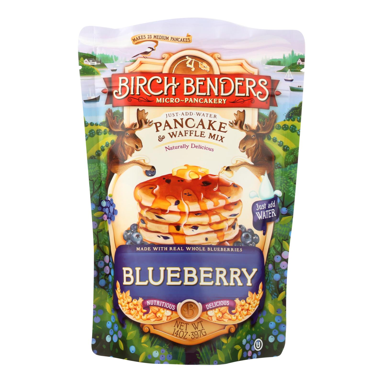 Birch Benders Pancake And Waffle Mix - Blueberry - Case Of 6 - 14 Oz. - GreatEagleInc