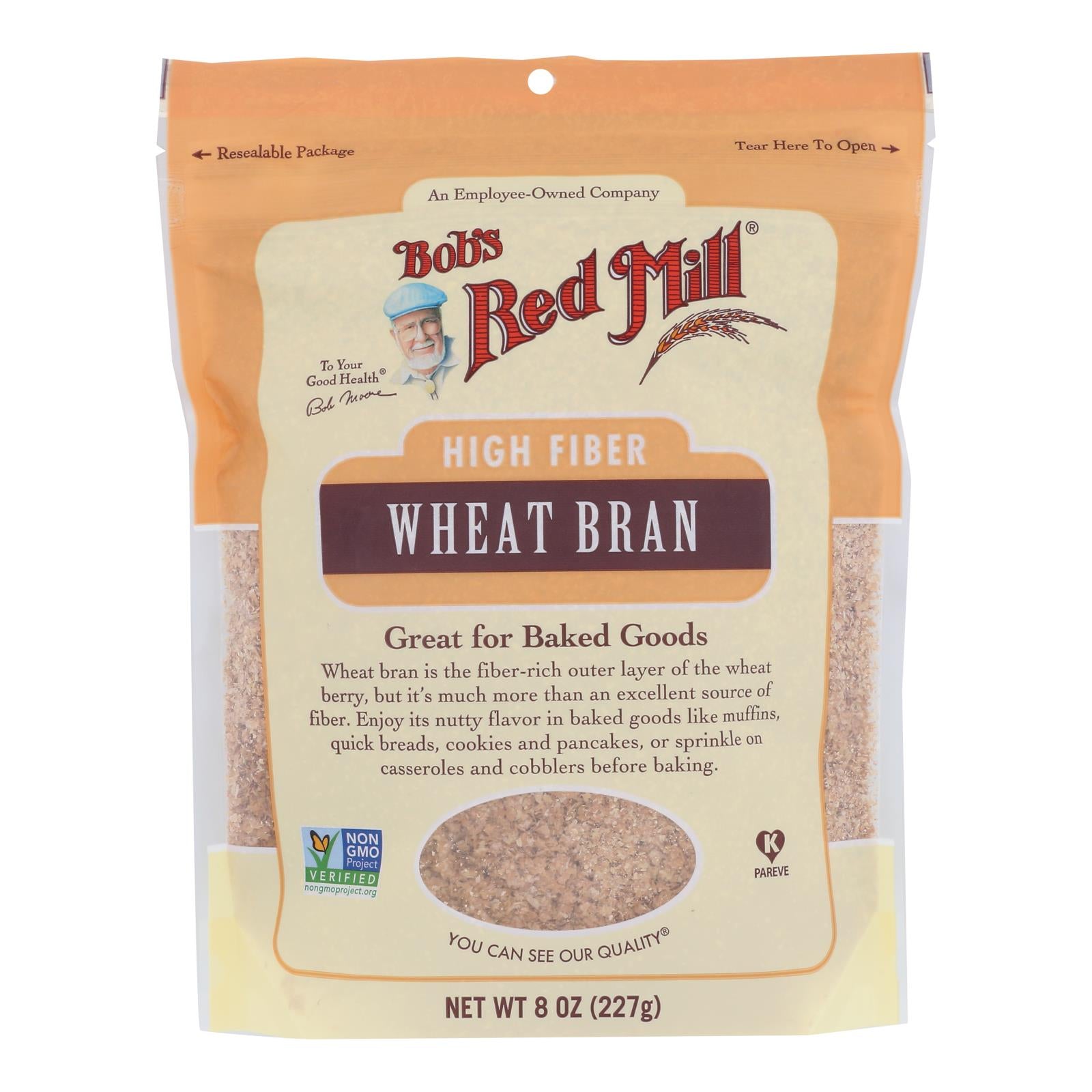 Bob's Red Mill - Wheat Bran - Case Of 4-8 Oz - GreatEagleInc