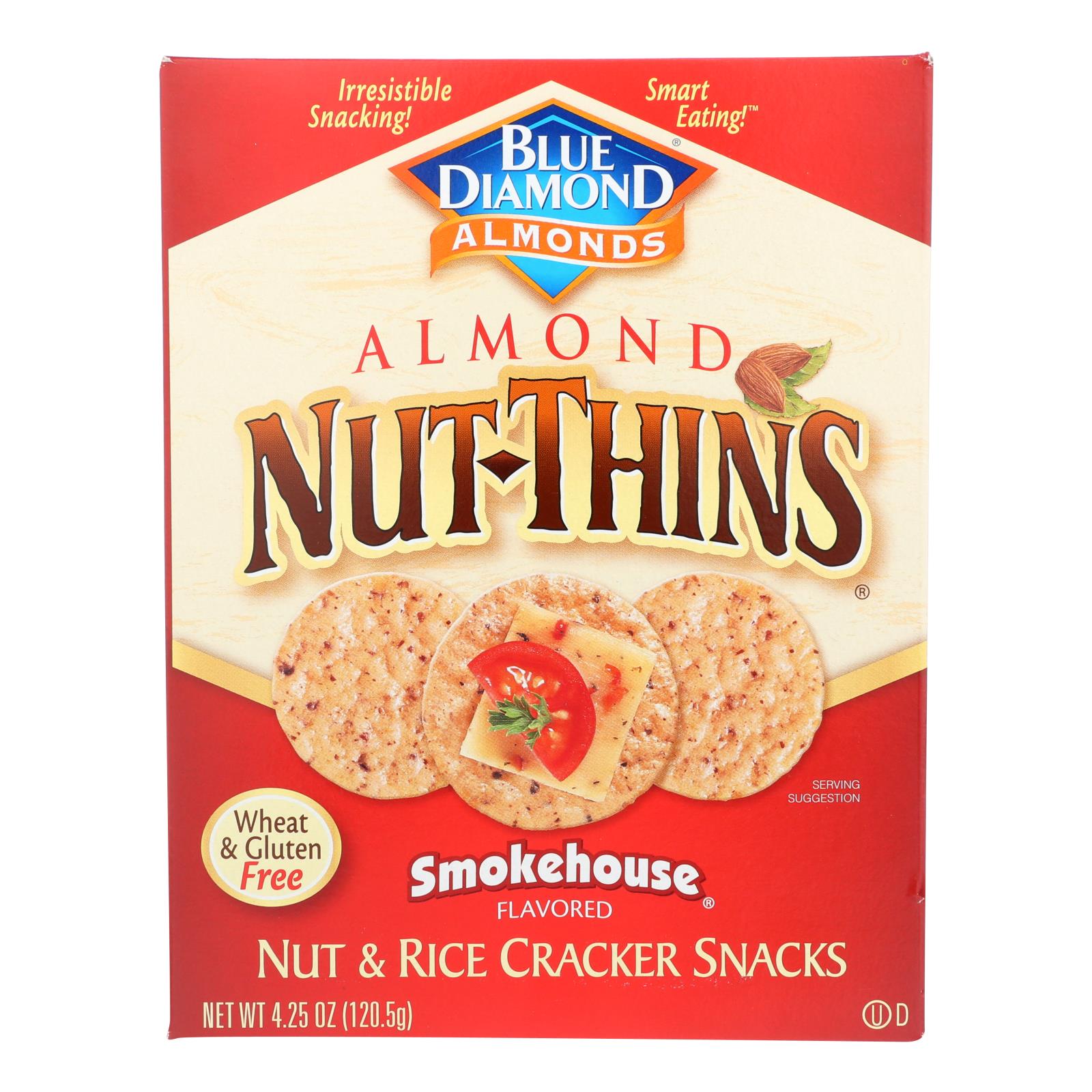 Blue Diamond - Nut Thins - Smokehouse - Case Of 12 - 4.25 Oz. - GreatEagleInc