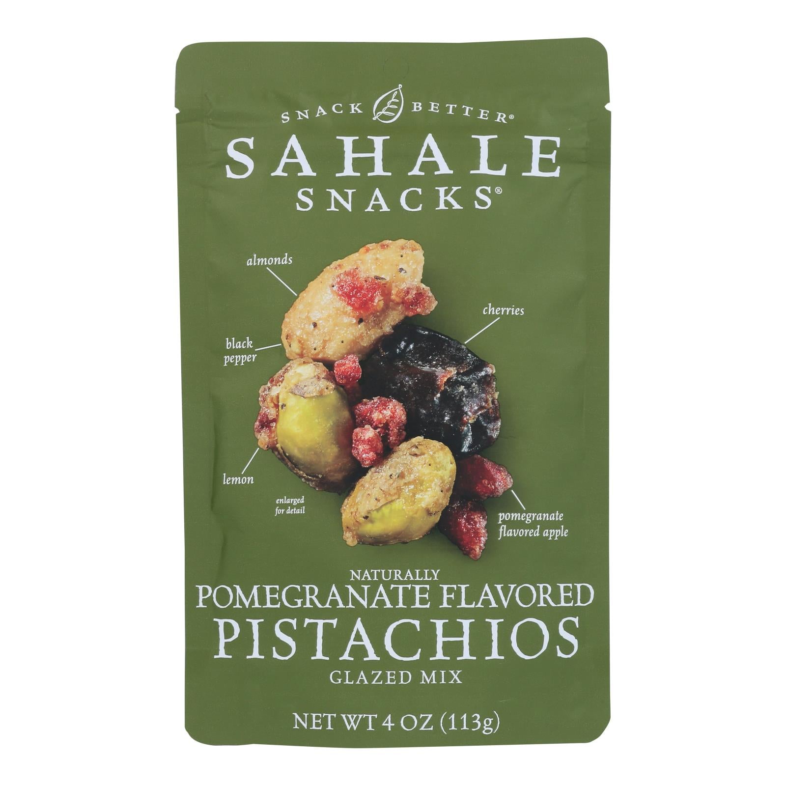 Sahale Snacks Premium Blend Pistachio - Pomegranate - Case Of 6 - 4 Oz. - GreatEagleInc