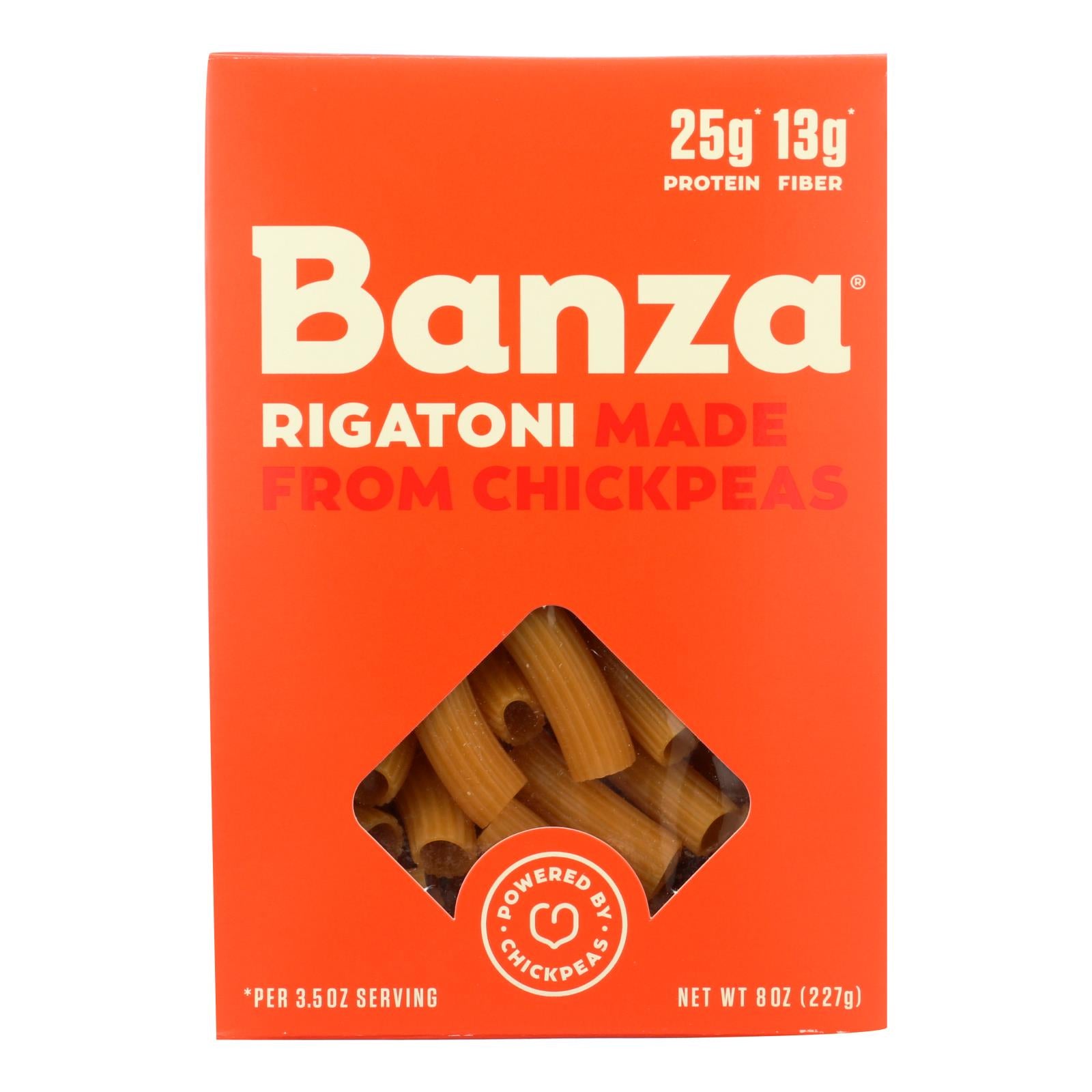 Banza Rigatoni Chickpea Pasta  - Case Of 6 - 8 Oz - GreatEagleInc