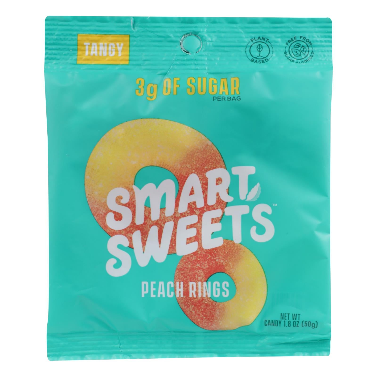 Smartsweets - Gummy Peach Rings - Case Of 12 - 1.8 Oz - GreatEagleInc