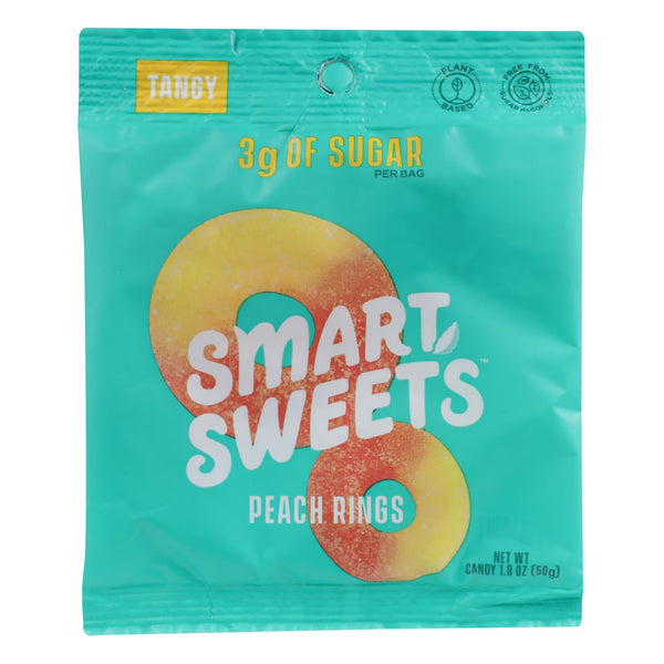 Smartsweets - Gummy Peach Rings - Case Of 12 - 1.8 Oz - GreatEagleInc