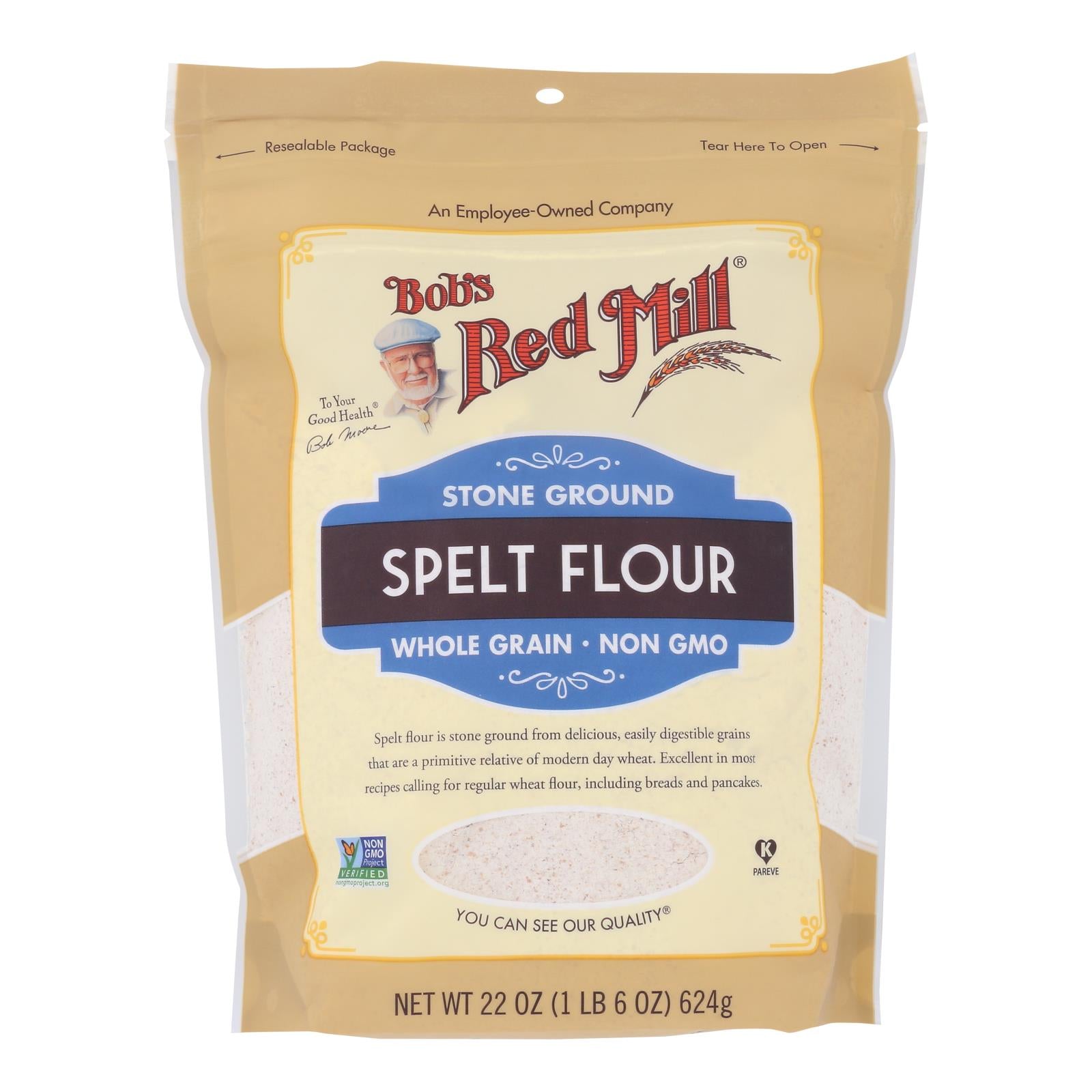 Bob's Red Mill - Flour Spelt - Case Of 4 - 22 Oz - GreatEagleInc