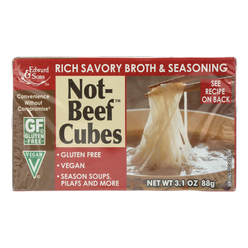 Edwards And Sons Natural Bouillon Cubes - Not Beef - 3.1 Oz - Case Of 12