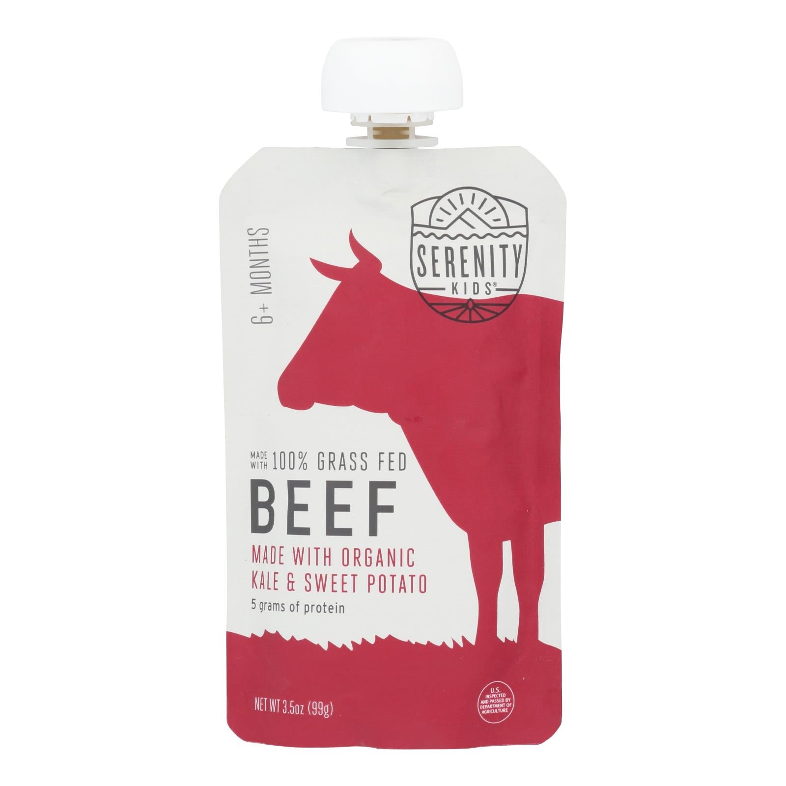 Serenity Kids Llc - Pouch Beef Kale S Pot - Case Of 6 - 3.5 Oz - GreatEagleInc