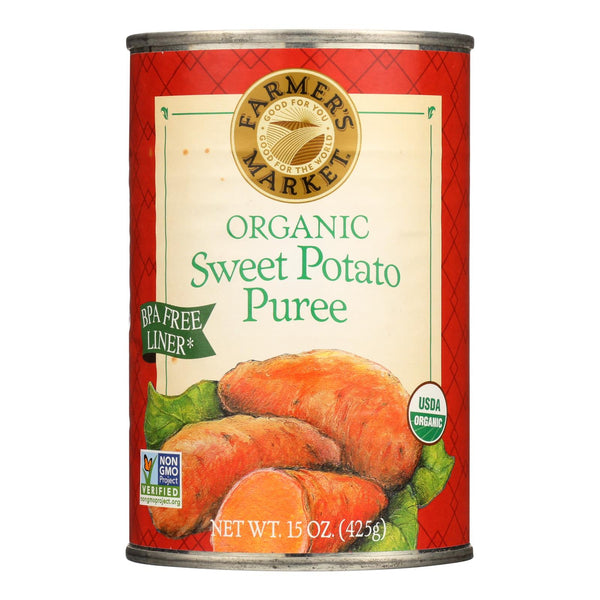 Farmer's Market Organic - Sweet Potato Puree - Case Of 12 - 15 Oz. - Eco-Friendly Home & Grocery
