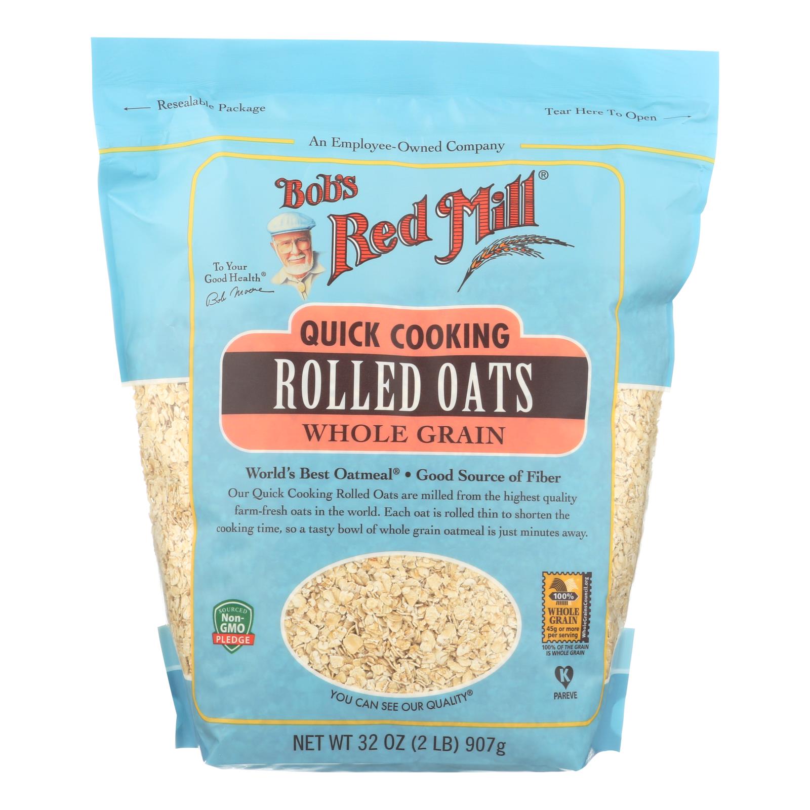 Bob's Red Mill - Quick Cooking Rolled Oats - Case Of 4-32 Oz. - GreatEagleInc
