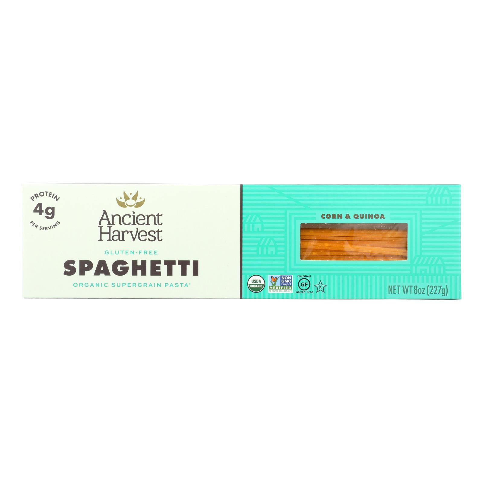Ancient Harvest Organic Quinoa Supergrain Pasta - Spaghetti - Case Of 12 - 8 Oz - GreatEagleInc