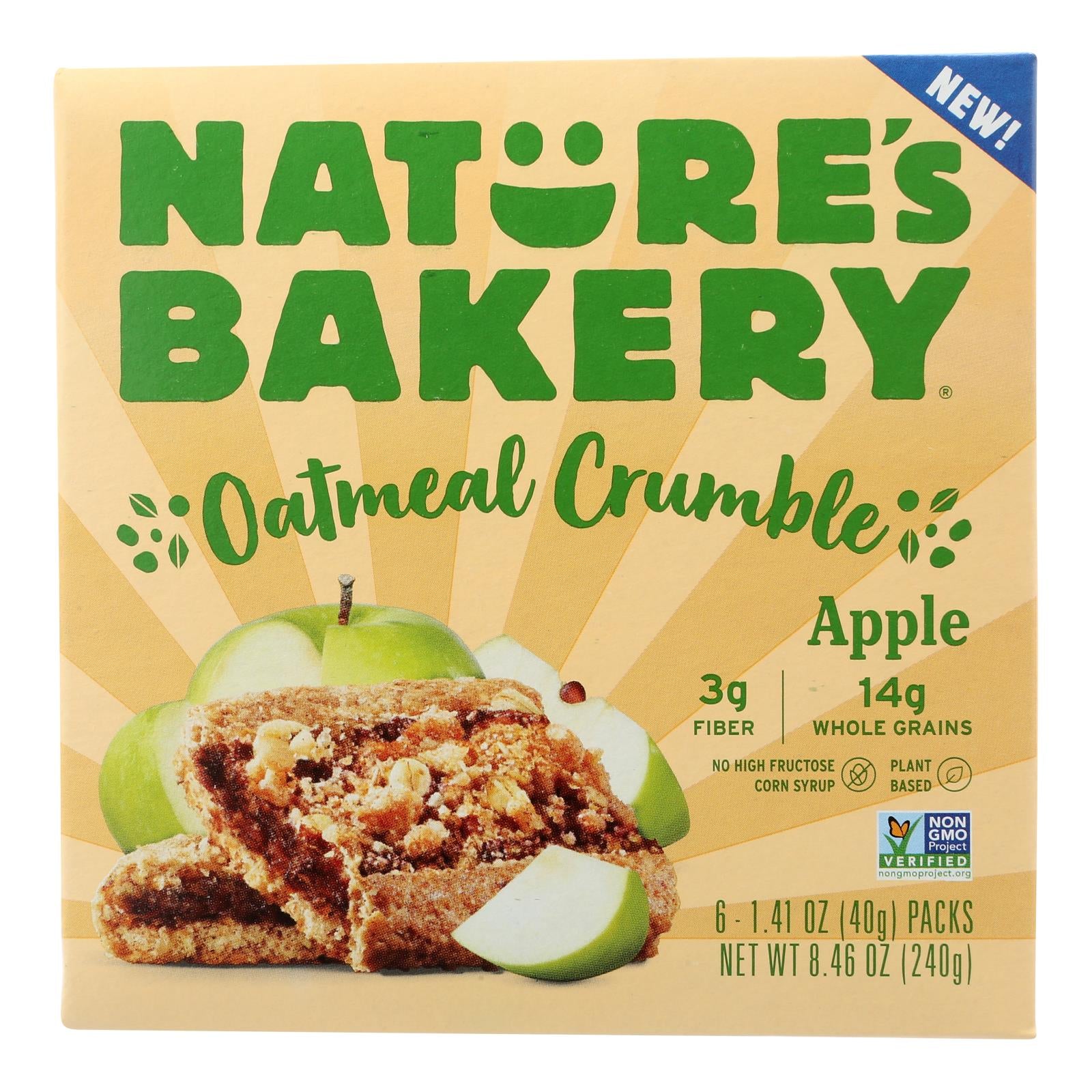 Nature's Bakery - Oatmeal Crumble Apple - Case Of 6 - 8.46 Oz - GreatEagleInc