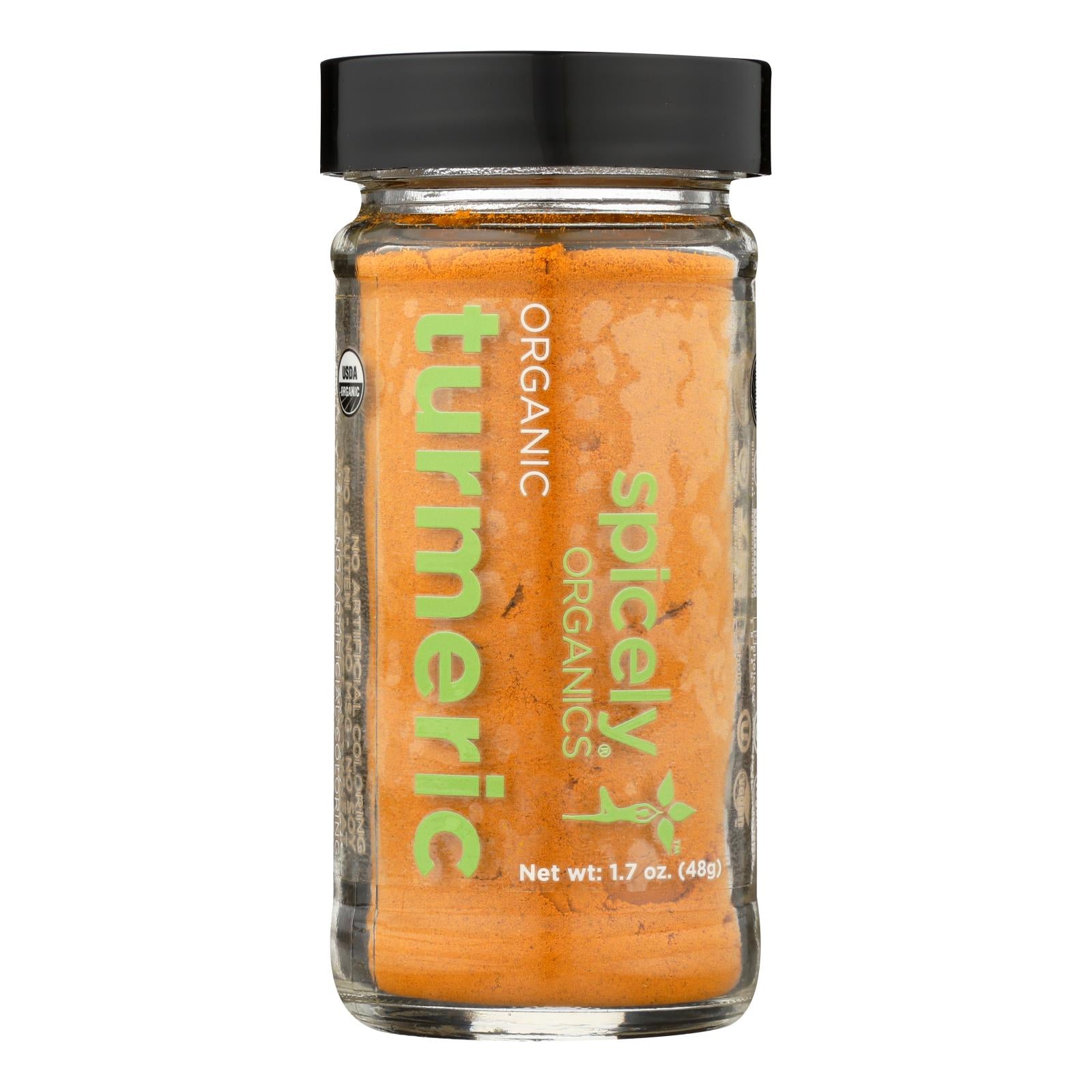 Spicely Organics - Organic Turmeric - Case Of 3 - 1.7 Oz. - GreatEagleInc