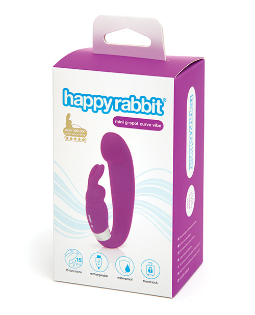 Happy Rabbit G-spot Clitoral Curve Vibrator Purple - GreatEagleInc