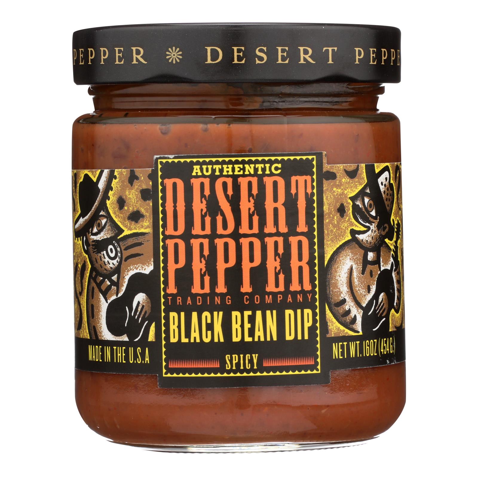 Desert Pepper Trading - Spicy Black Bean Dip - Case Of 6 - 16 Oz. - GreatEagleInc