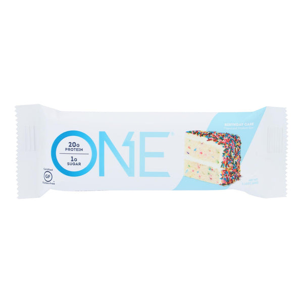 One Birthday Cake Flavored Protein Bar  - Case Of 12 - 60 Grm - GreatEagleInc