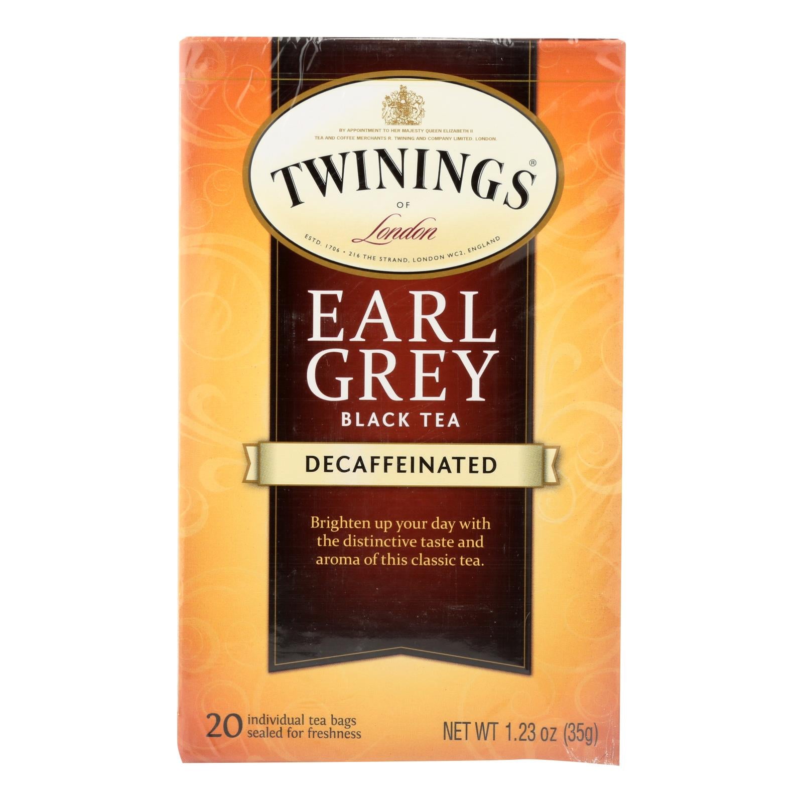 Twinings Tea Earl Grey Tea - Decaffeinated - Case Of 6 - 20 Bags - Eco-Friendly Home & Grocery