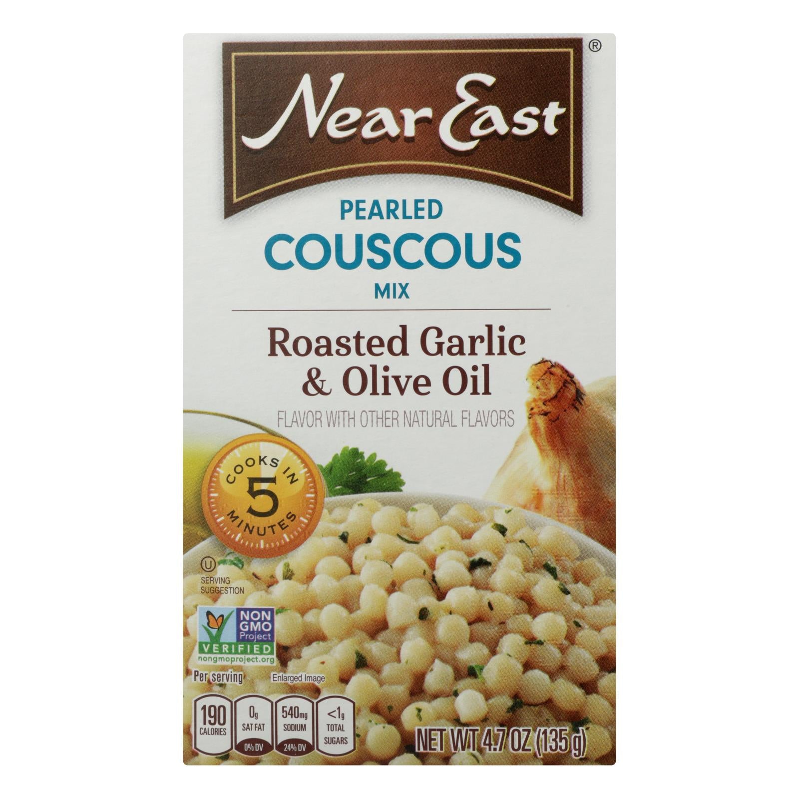 Near East Couscous - Garlic And Olive Oil - Case Of 12 - 4.7 Oz. - GreatEagleInc