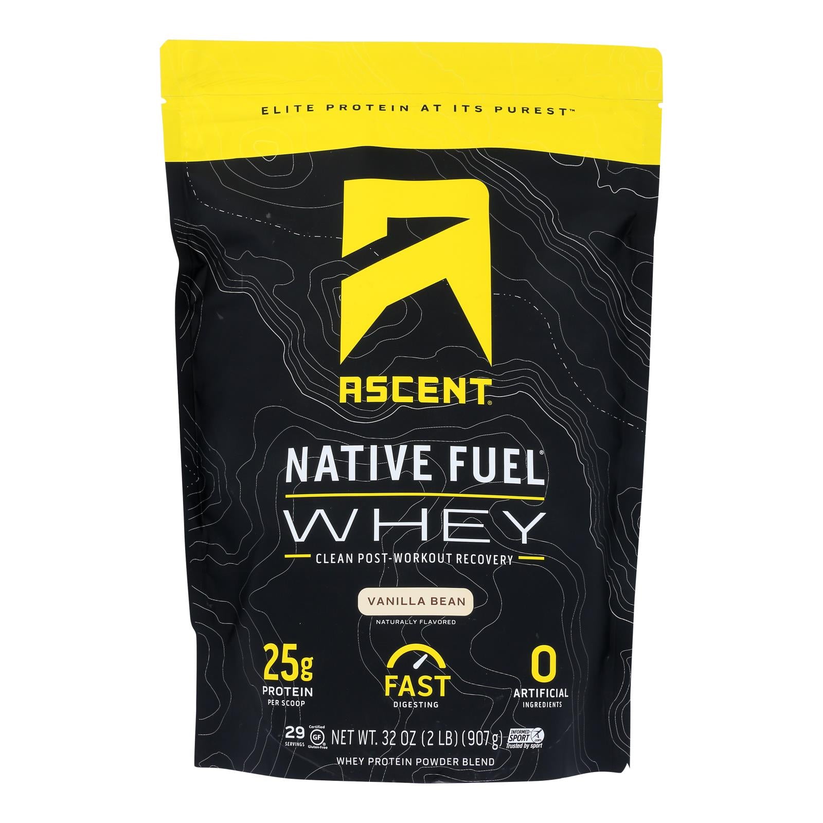 Ascent Native Fuel Vanilla Bean Whey Protein Powder Blend Vanilla Bean - 1 Each - 2 Lb - GreatEagleInc