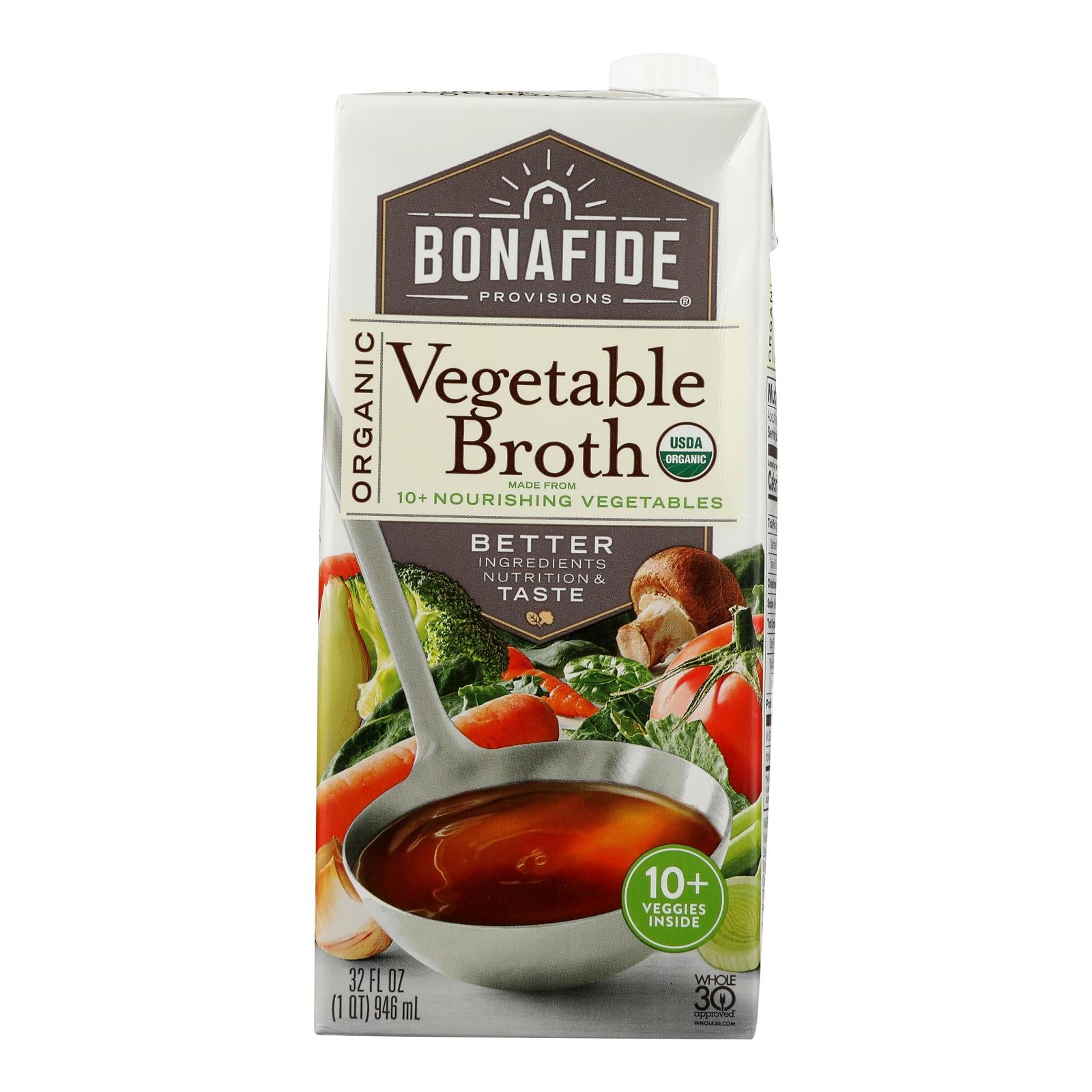 Bonafide Provisions - Broth Vegetable - Case Of 6-32 Oz - GreatEagleInc