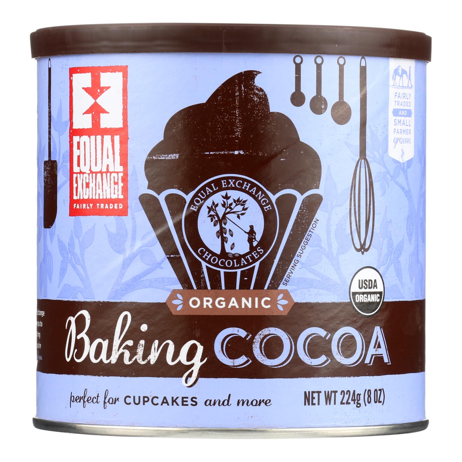 Equal Exchange Organic Baking Cocoa - Case Of 6 - 8 Oz. - Eco-Friendly Home & Grocery