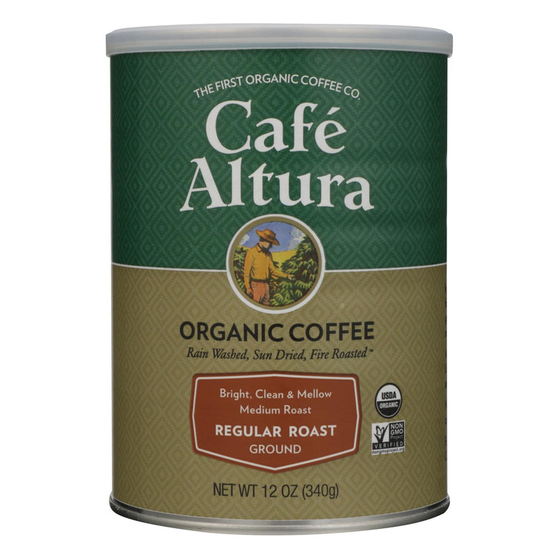 Cafe Altura - Organic Ground Coffee - Regular Roast - Case Of 6 - 12 Oz.