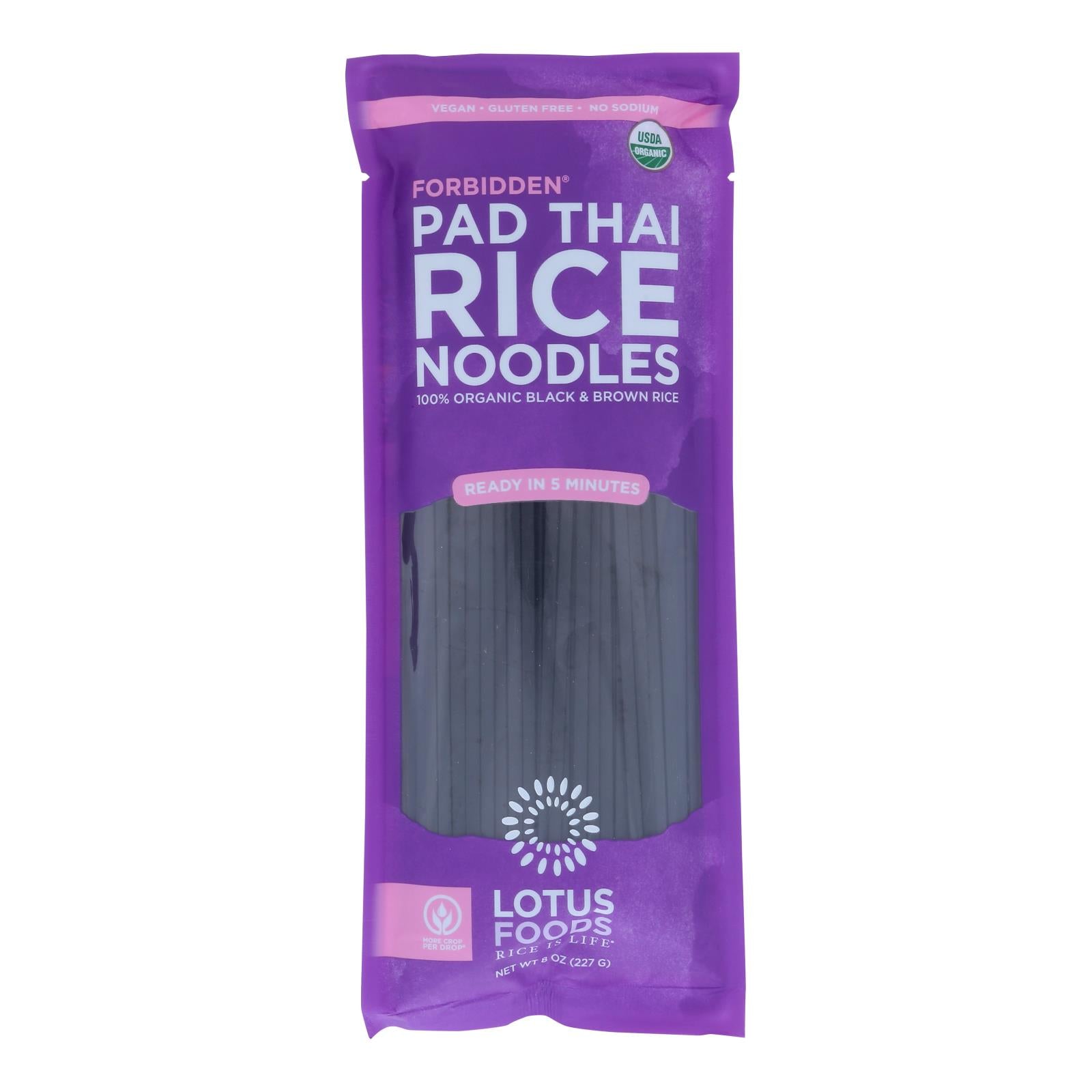 Lotus Foods Noodles - Organic - Forbidden Pad Thai - Case Of 8 - 8 Oz - GreatEagleInc