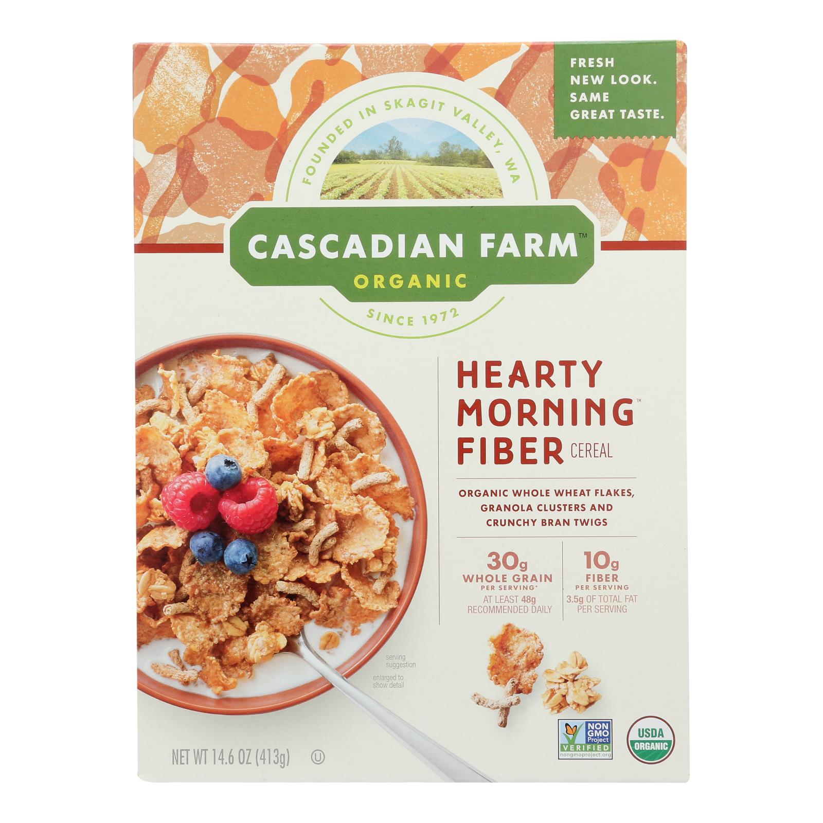 Cascadian Farm Organic Cereal - Hearty Morning - Case Of 10 - 14.6 Oz - GreatEagleInc