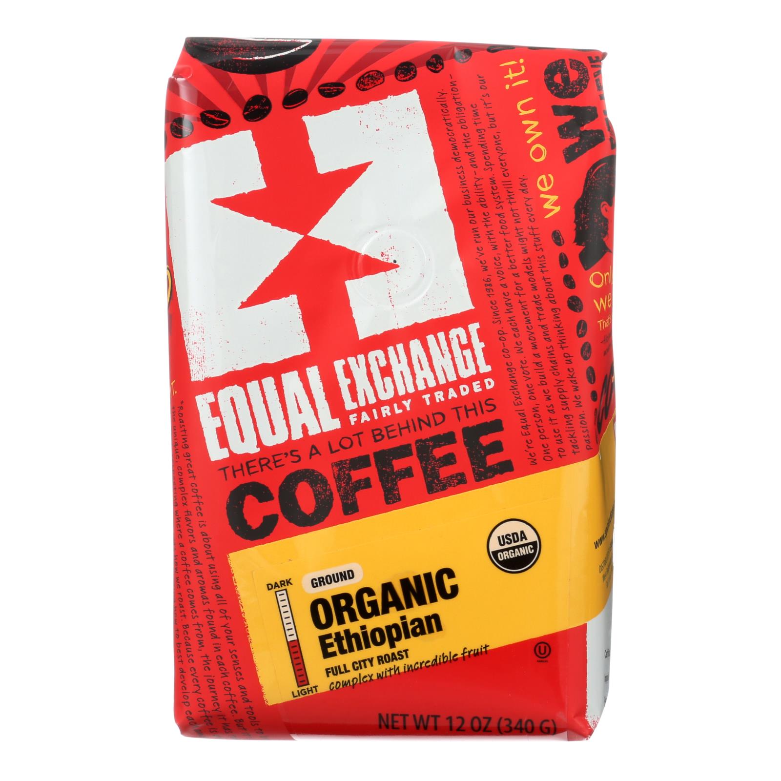 Equal Exchange Organic Drip Coffee - Ethiopian - Case Of 6 - 12 Oz. - GreatEagleInc