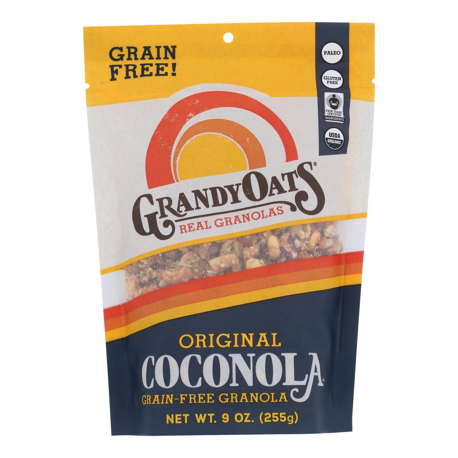 Grandy Oats Organic Granola - Original Coconola - Case Of 6 - 9 Oz - GreatEagleInc