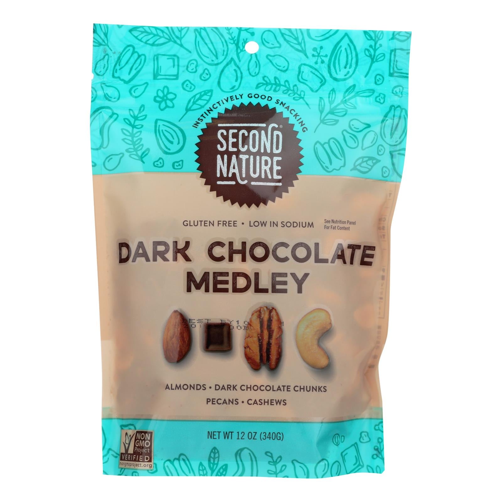 Second Nature - Nut Medley Dark Chocolate - Case Of 6-12 Oz - GreatEagleInc