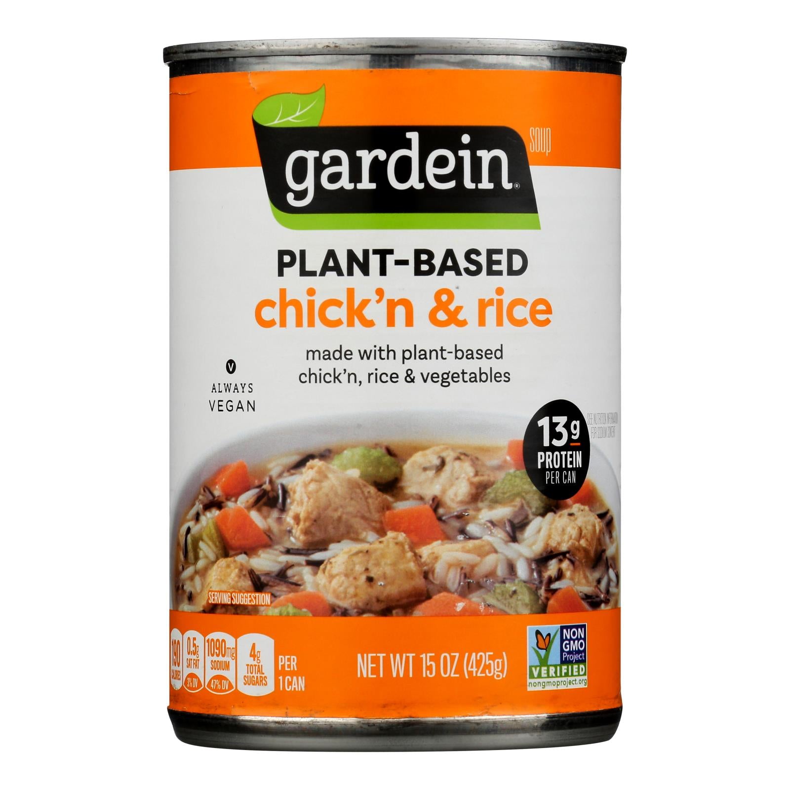 Gardein - Soup Chicken & Rice Plant-based - Case Of 12-15 Oz - GreatEagleInc