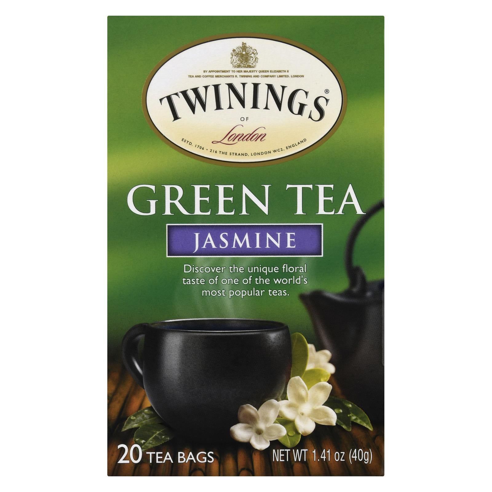 Twinings Tea Green Tea - Jasmine - Case Of 6 - 20 Bags - Eco-Friendly Home & Grocery