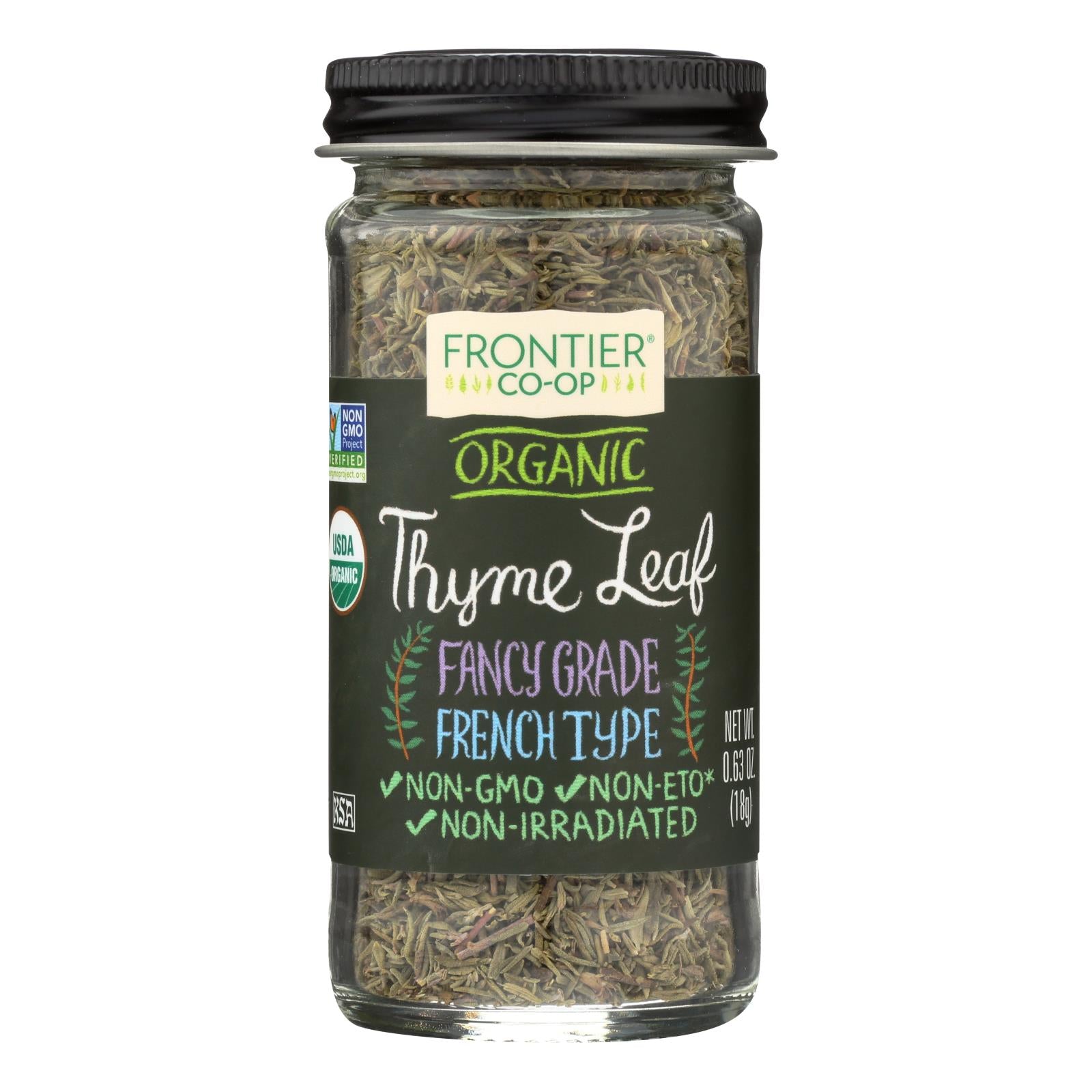 Frontier Herb Thyme Leaf - Organic - Whole - .8 Oz - Eco-Friendly Home & Grocery