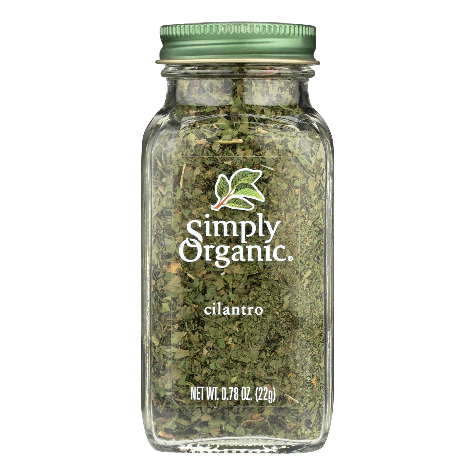 Simply Organic Cilantro - Case Of 6 - 0.78 Oz. - Eco-Friendly Home & Grocery