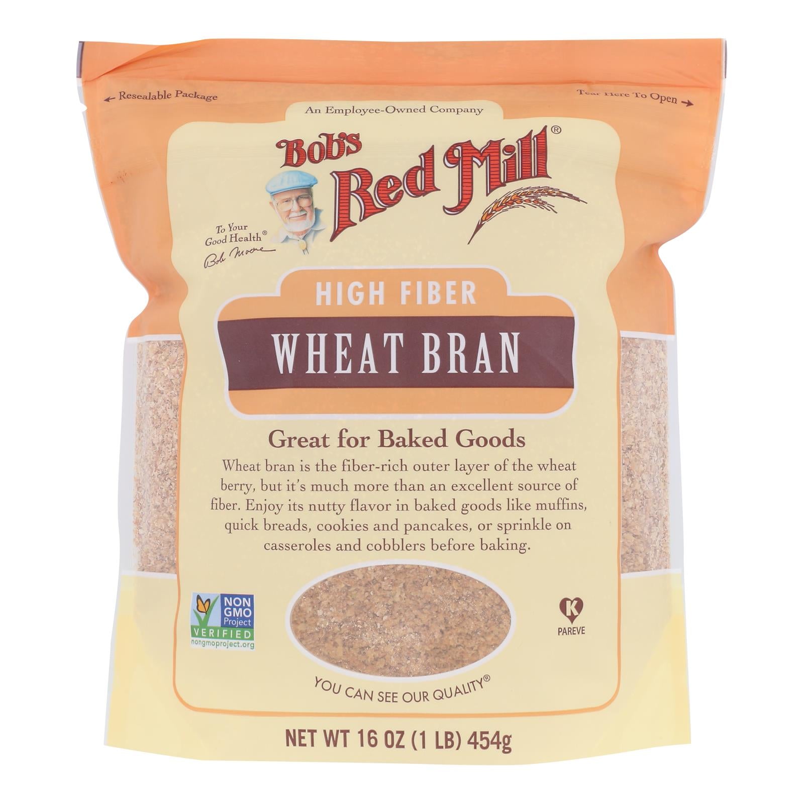 Bob's Red Mill - Wheat Bran - Case Of 4-16 Oz - GreatEagleInc
