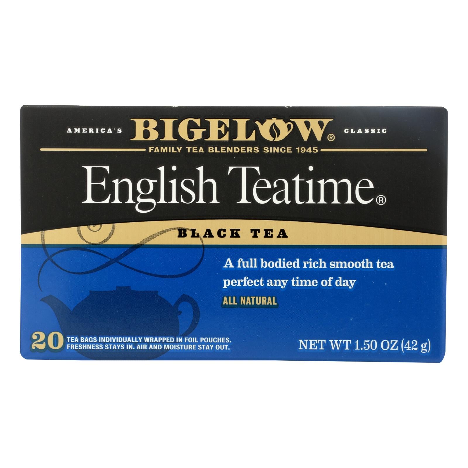 Bigelow Tea English Teatime Black Tea - Case Of 6 - 20 Bags - GreatEagleInc