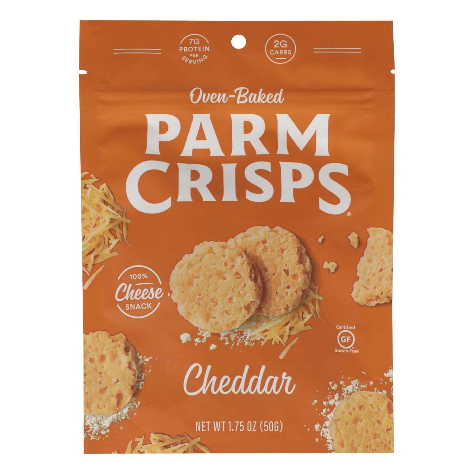 Parm Crisps - Parm Crisps Cheddar - Case Of 12 - 1.75 Oz - GreatEagleInc