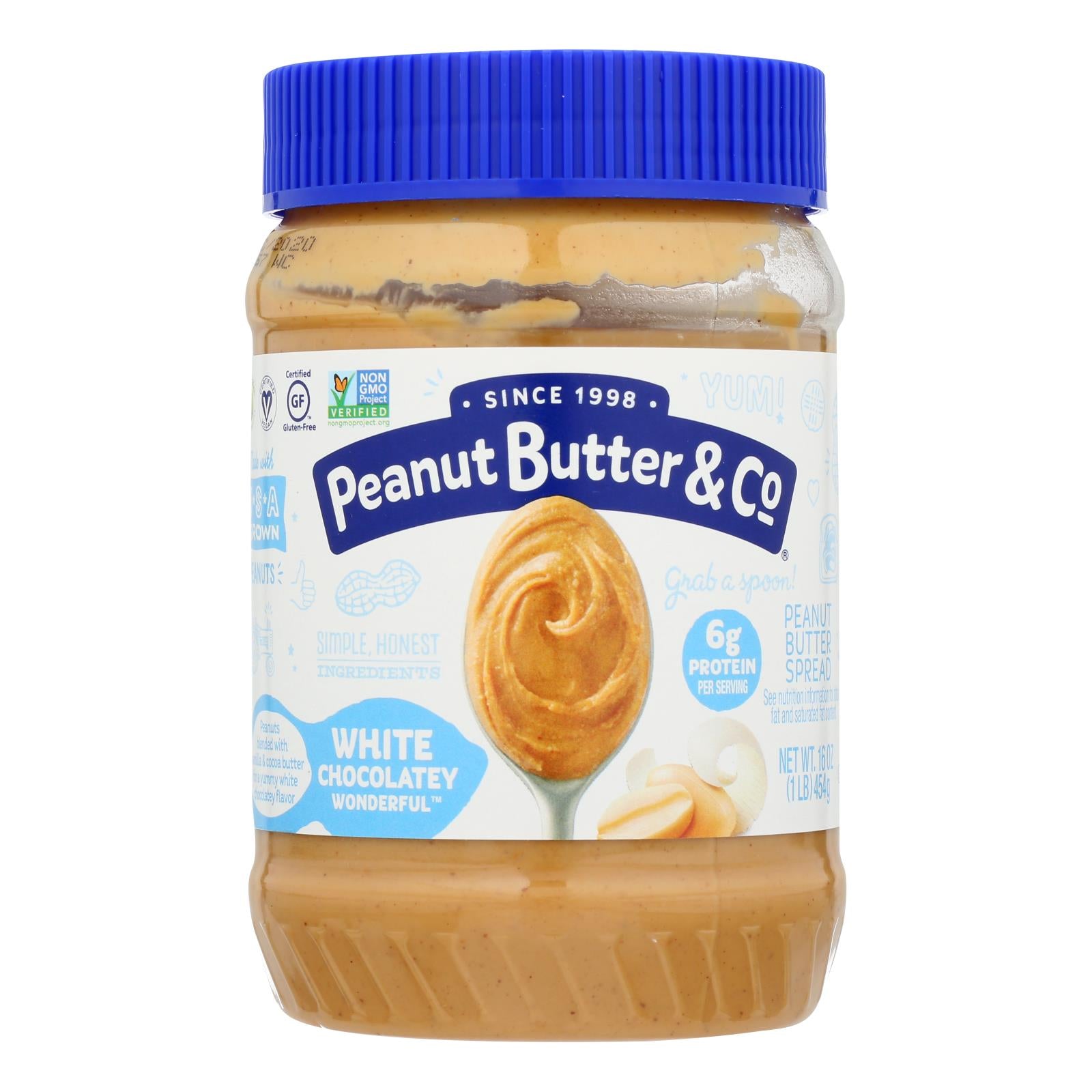 Peanut Butter And Co Peanut Butter - White Chocolate Wonderful - Case Of 6 - 16 Oz. - GreatEagleInc