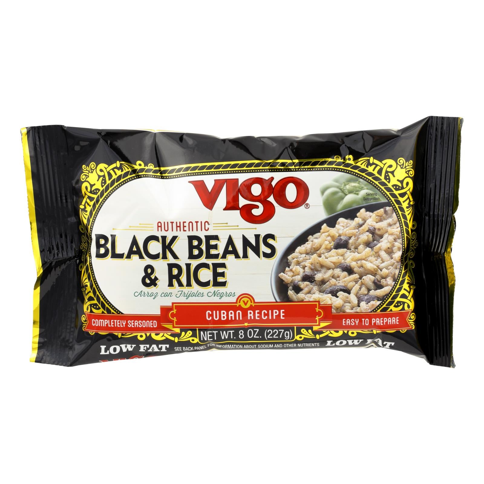 Vigo Black Bean And Rice - Case Of 12 - 8 Oz. - GreatEagleInc