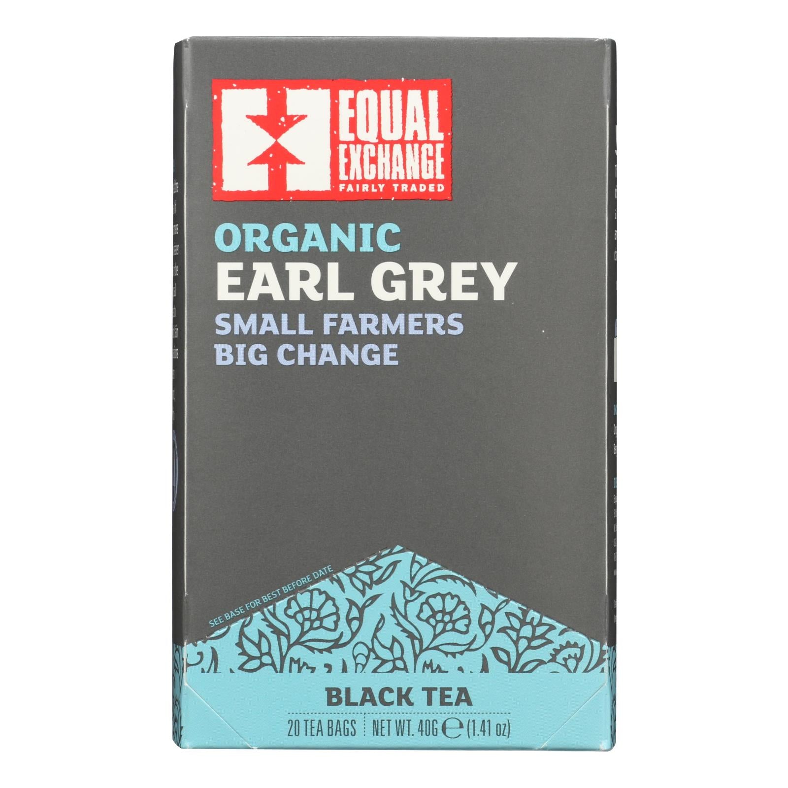 Equal Exchange Organic Earl Grey Tea - Grey Tea - Case Of 6 - 20 Bags - GreatEagleInc