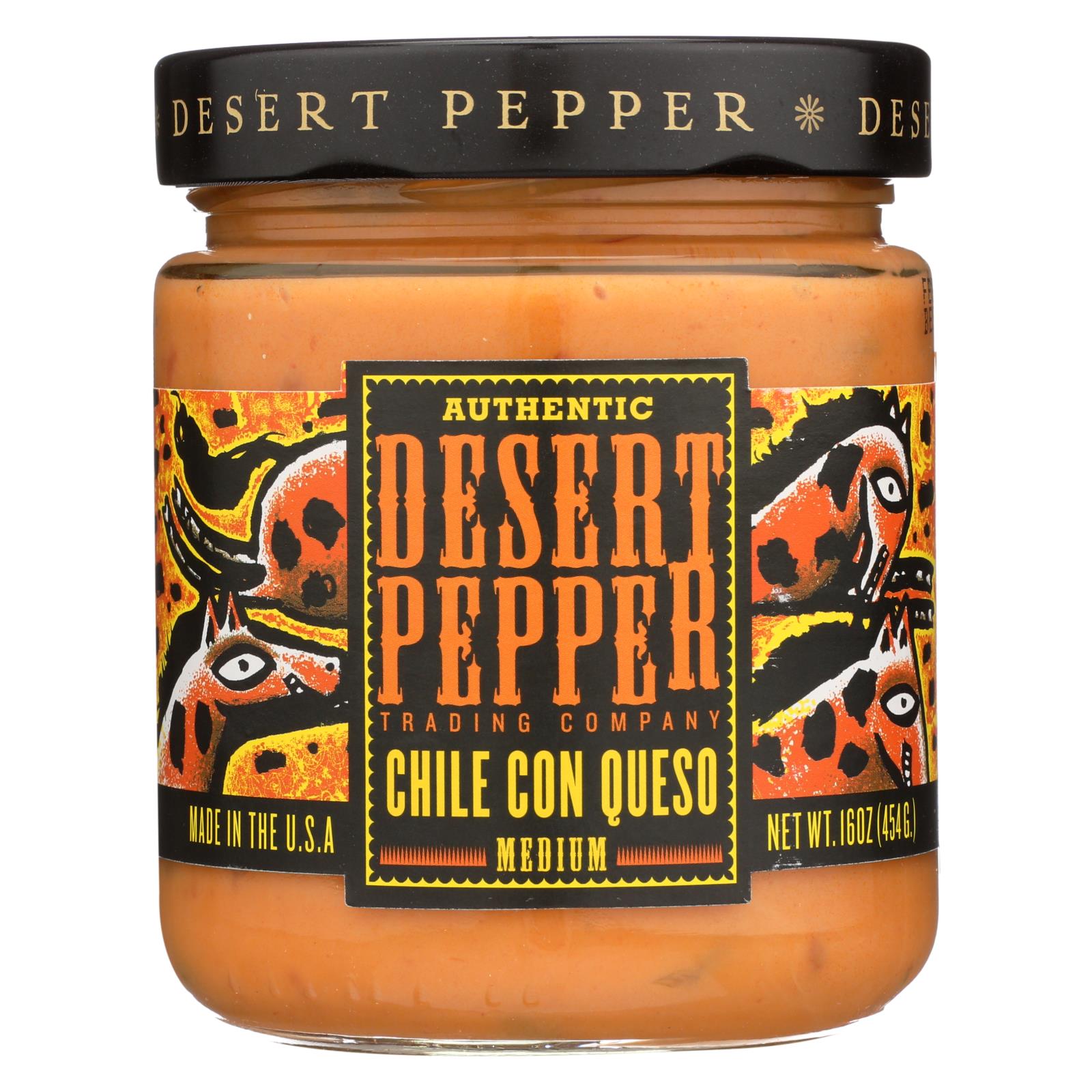 Desert Pepper Trading - Medium Chile Con Queso Dip - Case Of 6 - 16 Oz. - GreatEagleInc