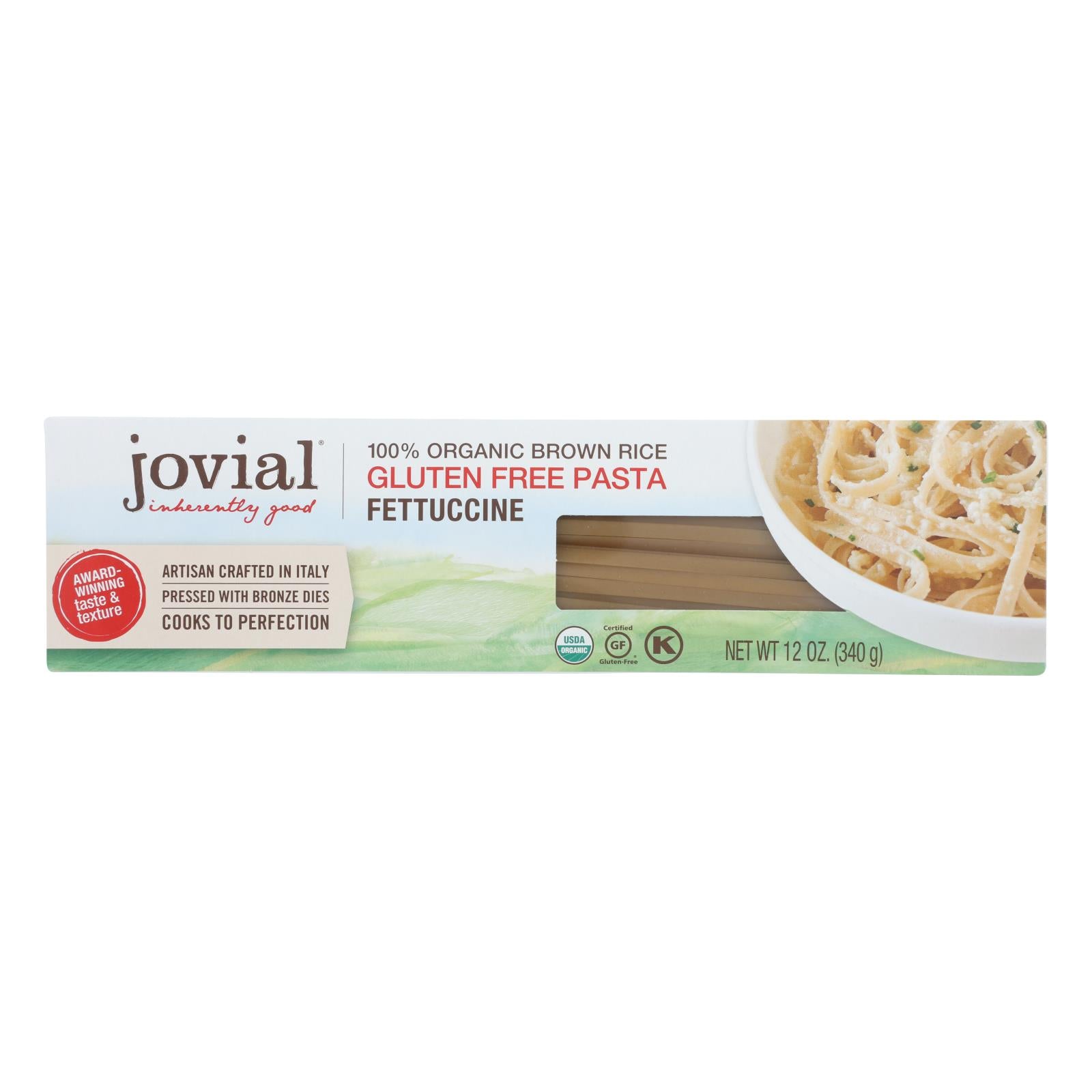 Jovial - Organic Brown Rice Pasta - Fettuccine - Case Of 12 - 12 Oz. - GreatEagleInc