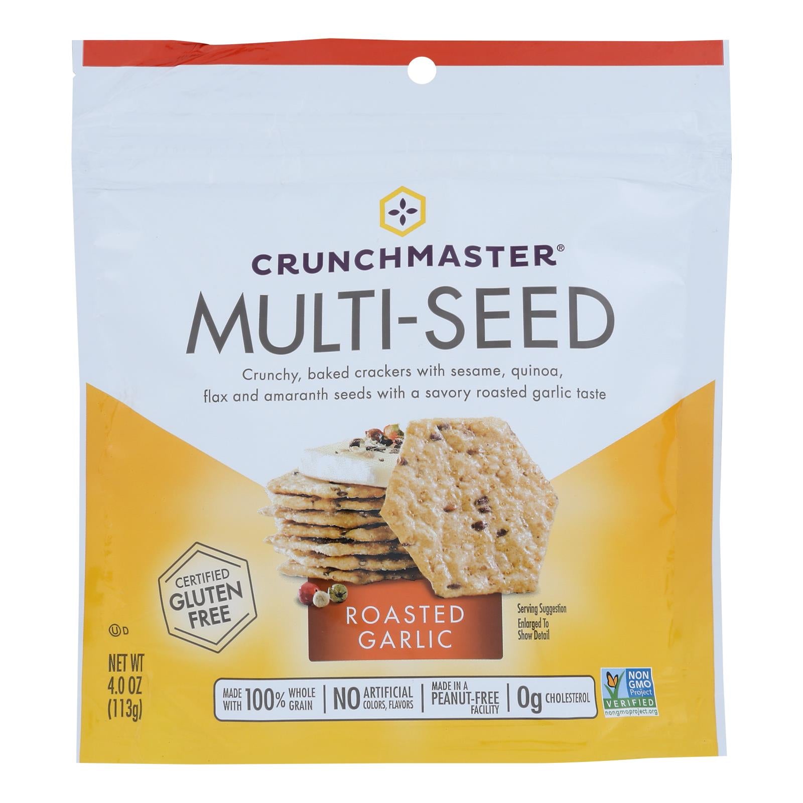 Crunchmaster - Multiseed Crckr Rst Garlc - Case Of 12 - 4 Oz - GreatEagleInc