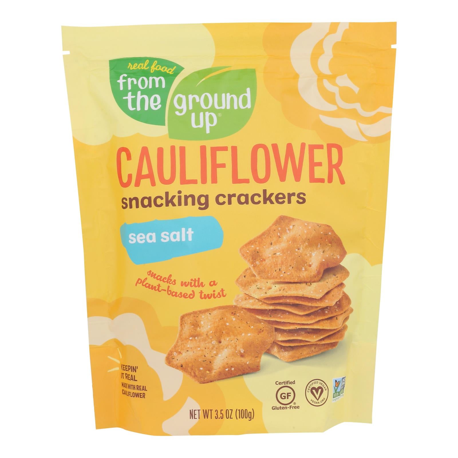 From The Ground Up Sea Salt Snacking Crackers - Case Of 6 - 3.5 Oz - GreatEagleInc