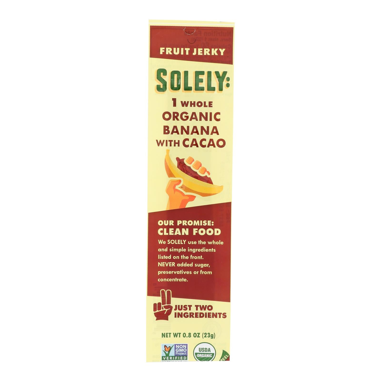 Solely Fruit - Fruit Jerky Banana Coco - Case Of 12 - .8 Oz - GreatEagleInc