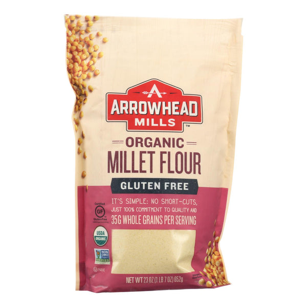 Arrowhead Mills - Organic Millet Flour - Gluten Free - Case Of 6 - 23 Oz. - Eco-Friendly Home & Grocery