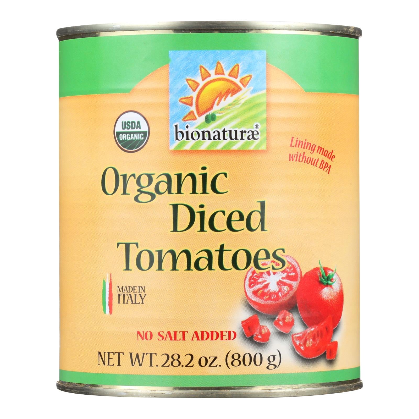 Bionaturae Tomatoes - Organic - Diced - 28.2 Oz - Case Of 12 - GreatEagleInc