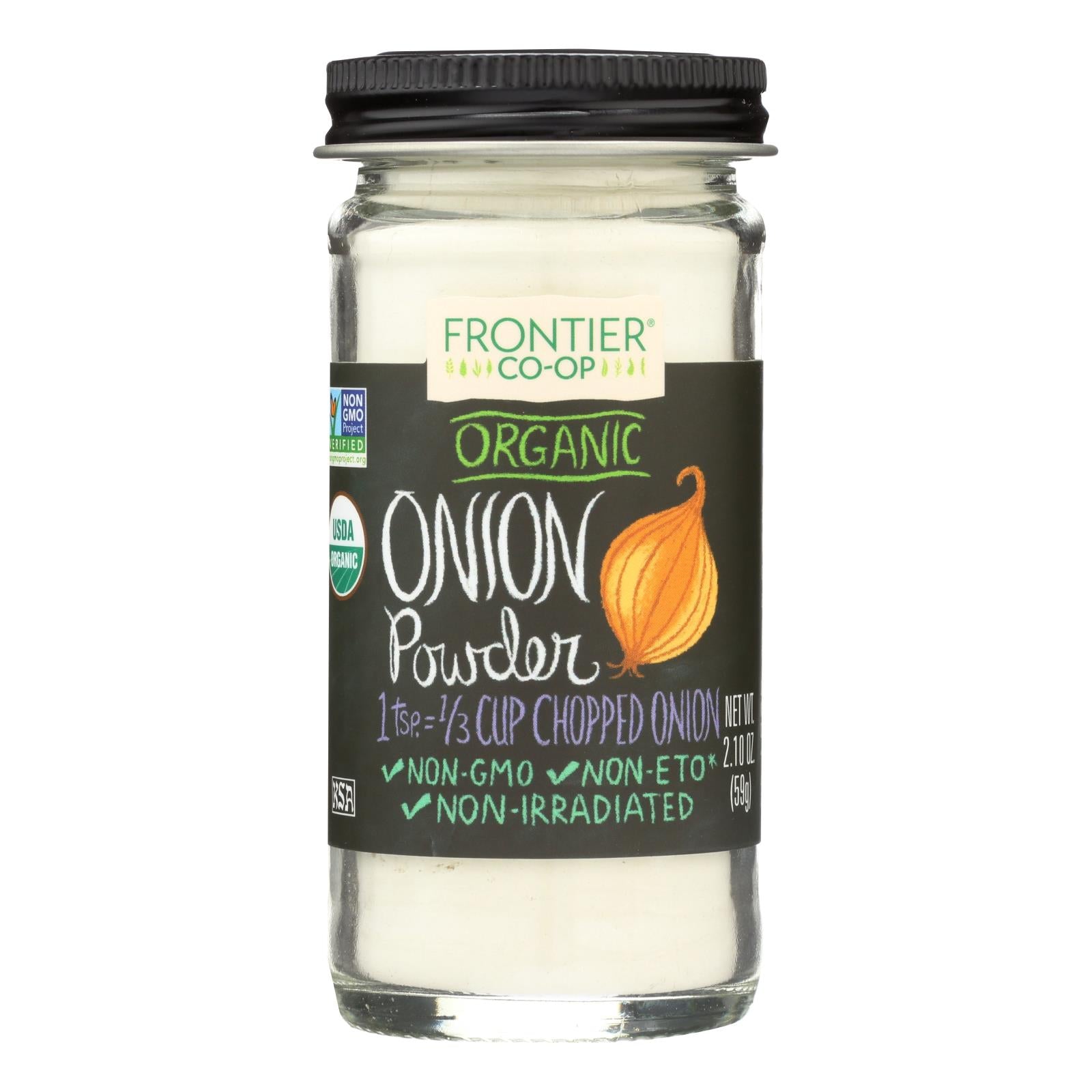 Frontier Herb Onion - Powder - Organic - White - 2.10 Oz - GreatEagleInc