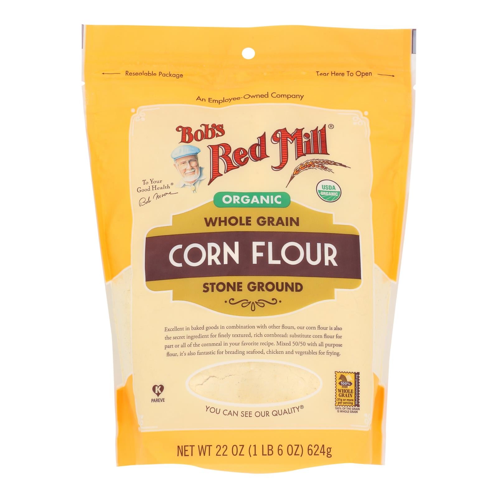 Bob's Red Mill - Flour Corn - Case Of 4 - 22 Oz - GreatEagleInc